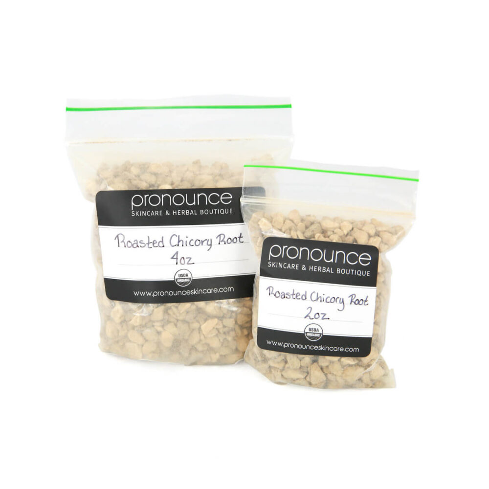 Certified Organic Roasted Chicory Root 2 Sizes Pronounce Skincare & Herbal Boutique