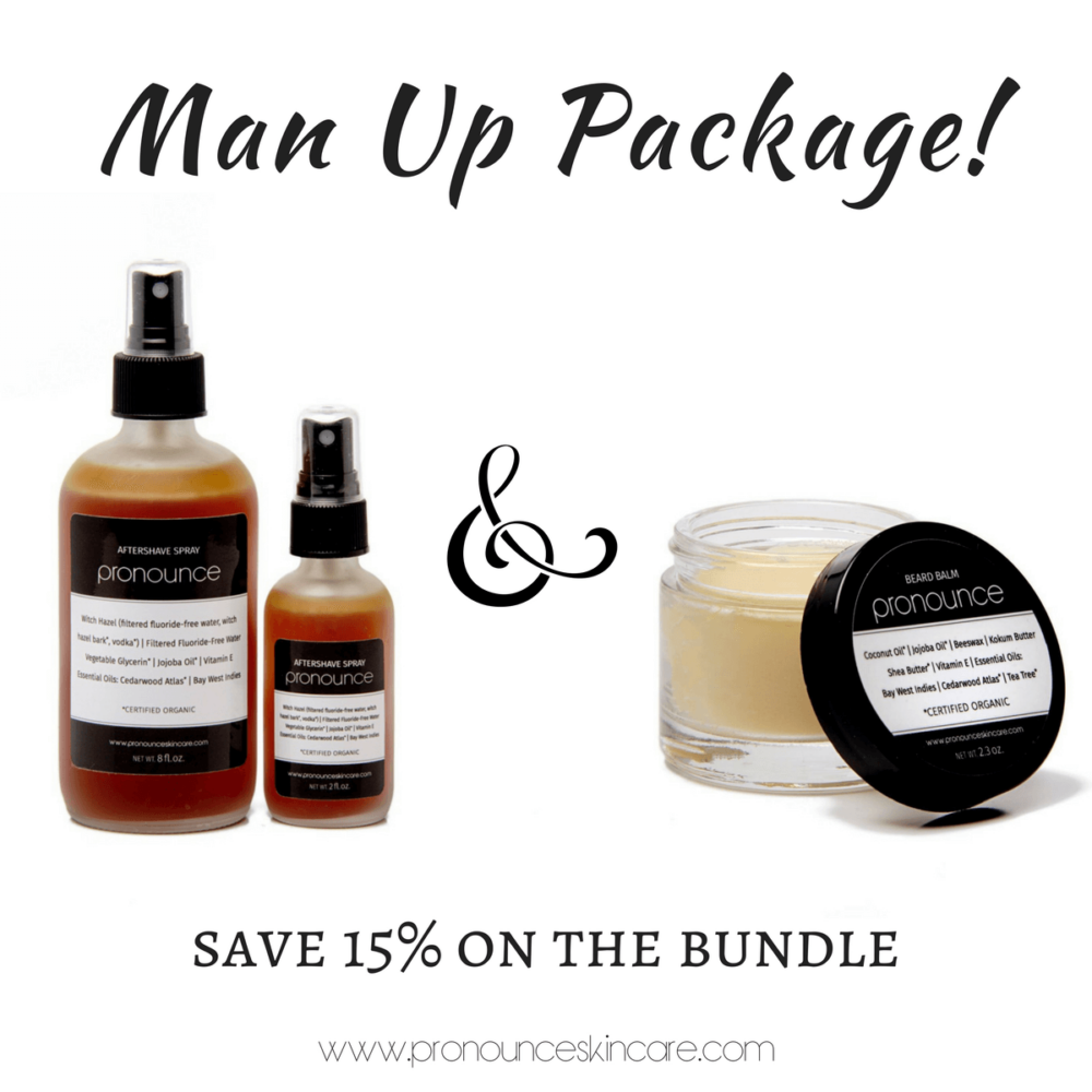 man up package aftershave spray you pick the size beard balm bundle and save 15 pronounce skincare apothecary