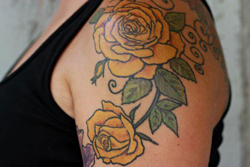 Pink and Cream Roses Temporary Tattoo  EasyTatt