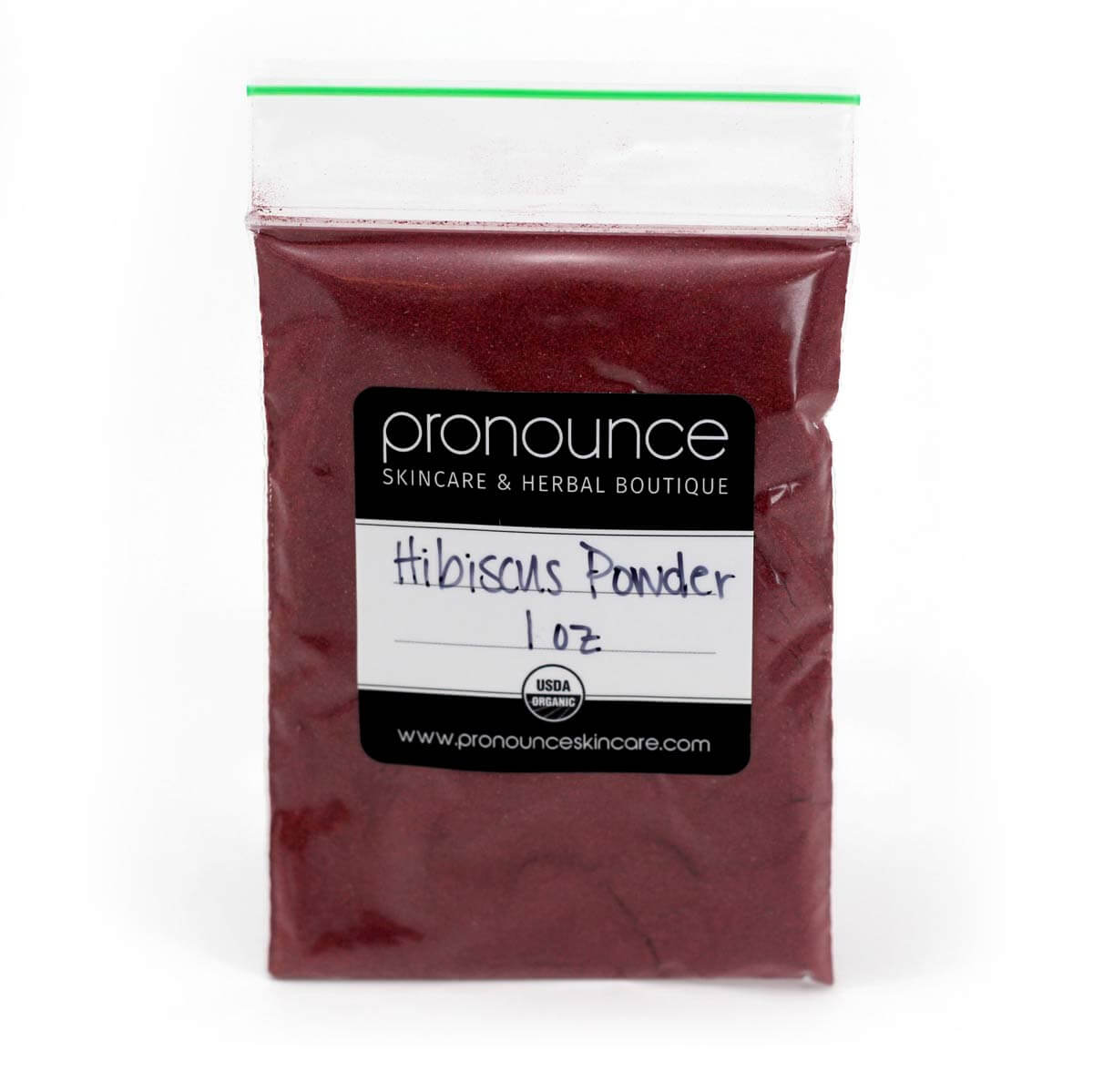 Bag of Hibiscus Powder 1oz Pronounce Skincare Herbal Boutique