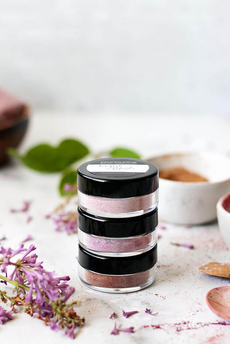 Here you see three shades. Learn how to DIY your own natural blush recipes from simple healthy ingredients. Easy and beautiful! - Pronounce Skincare & Herbal Boutique